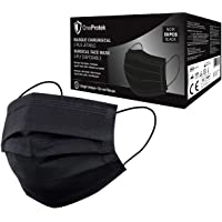 OneProtek 50 Mascarillas negras quirúrgicas desechables Homologadas CE BFE ≥98% Tipo 2R IIR EN14683 - Cómodas…